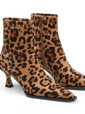 Womens Ankle Boots Kitten Heel Booties Pointed Toe Short Boots